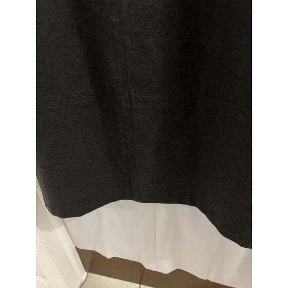 Eileen Fisher Gray Boxy Shift Midi Dress Sz M Drop Waist Minimalist Office - Picture 2 of 6